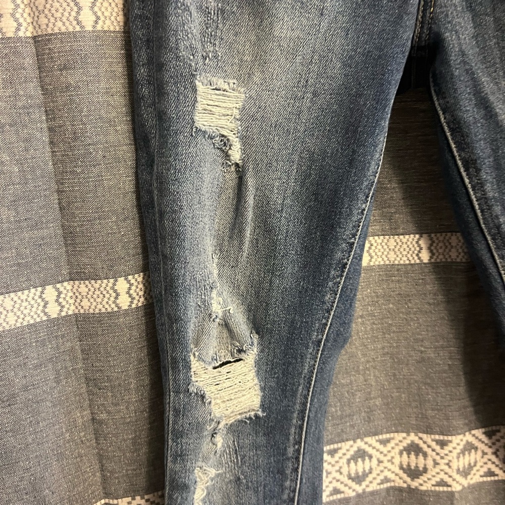 Vervet by Flying Monkey Distressed Jeans size 25 Fringe Ankles - Picture 4 of 7